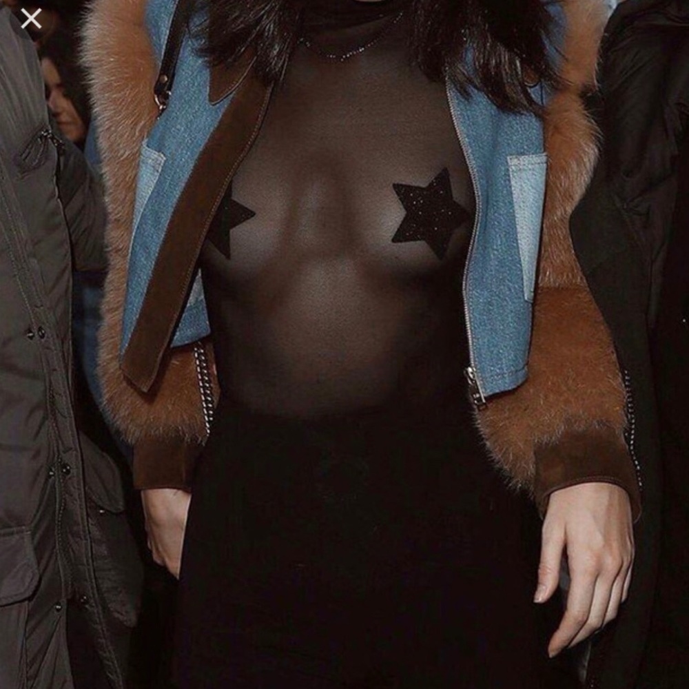 BLACK MESH BODYSUIT